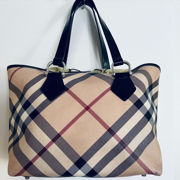 Burberry Nova Check Tote Black - Picture 1 of 13